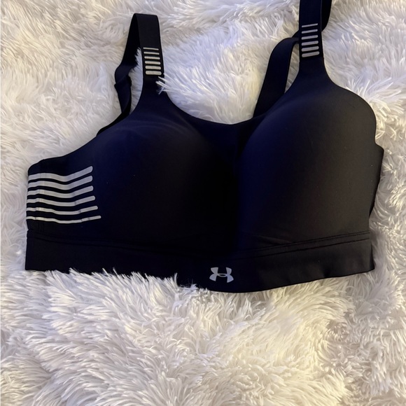 Under Armour Black Sports Bra with Sturdy Stretch Fabric - Picture 3 of 5